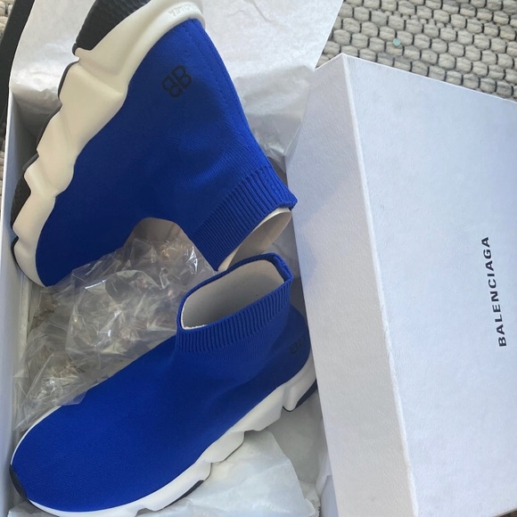 Balenciaga Speed Royal Blue Balenciaga Runners Athletic Shoes